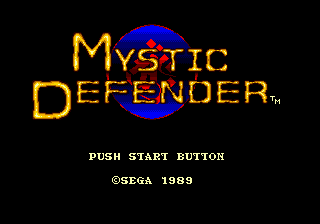 Mystic Defender (USA, Europe) (v1.1) Title Screen